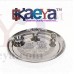 OkaeYa Silver Pooja Thali With Beautiful Red Velvet Box For Gifts